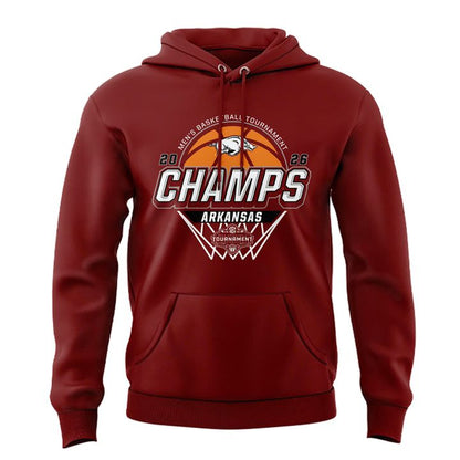 Special 2026 SEC Tournament Champions Arkansas Razorbacks Men’s Basketball Hoodie