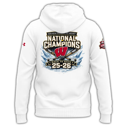 Back-to-Back Champions – Wisconsin Hockey Hoodie