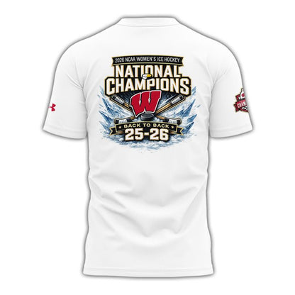 Back-to-Back Champions – Wisconsin Hockey T-Shirt