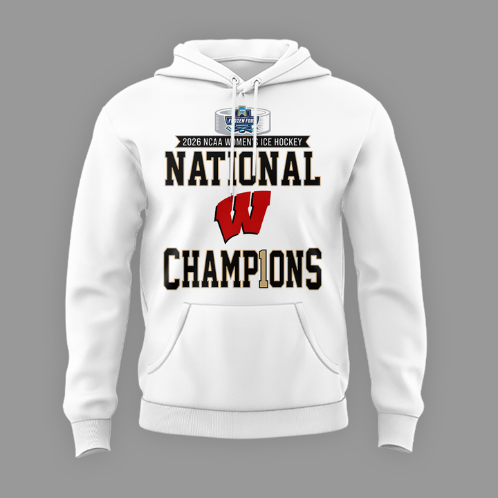 Wisconsin Badgers 2026 NCAA Frozen Four Women's Ice Hockey National Champions Hoodie