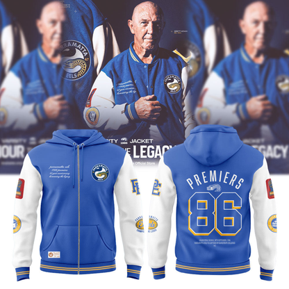 P Eels Parramatta Eels Wear A Piece Of Our History. Edition 1986 Varsity Zip Hoodie
