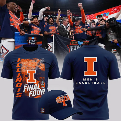 09.Illinois Fighting Illini 2026 Men's Basketball Tournament March Madness Final Four T-Shirt