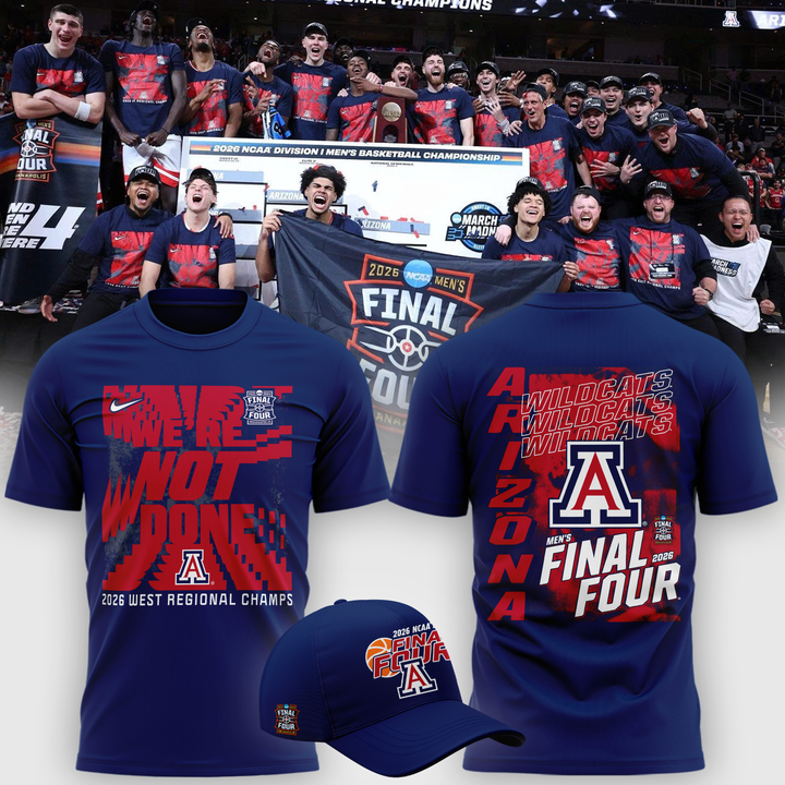 Arizona Wildcats 2026 Men's Basketball Tournament March Madness Final Four T-Shirt