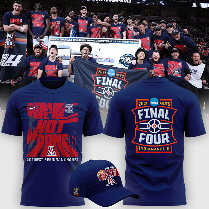 Arizona Wildcats 2026 Men's Basketball Tournament March Madness Final Four T-Shirt