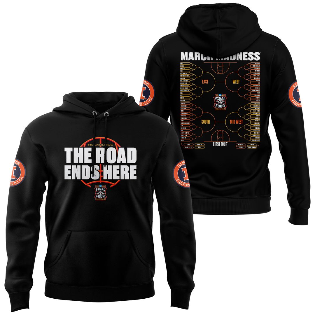 Men's Black 2026 Men's Basketball Tournament March Madness Bracket Hoodie