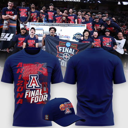 Arizona Wildcats 2026 Men's Basketball Tournament March Madness Final Four T-Shirt