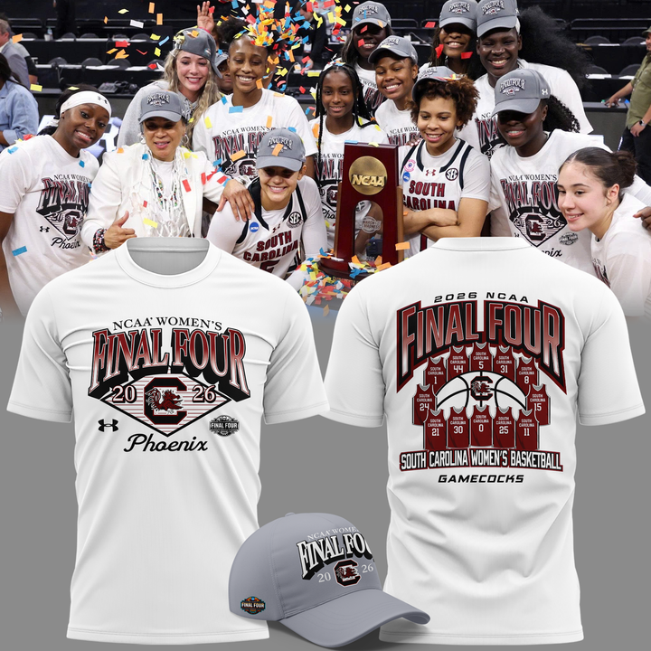 South Carolina Gamecocks 2026 NCAA Women's Basketball Tournament March Madness Final Four T-Shirt