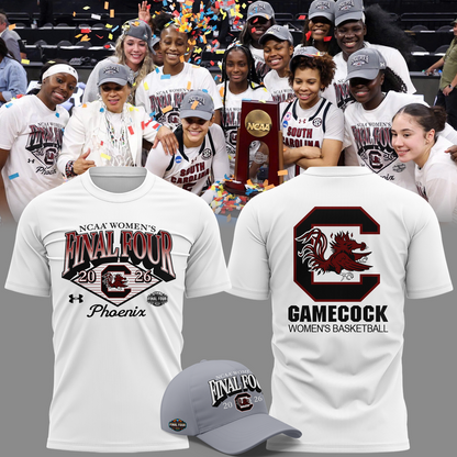 01.South Carolina Gamecocks 2026 NCAA Women's Basketball Tournament March Madness Final Four T-Shirt