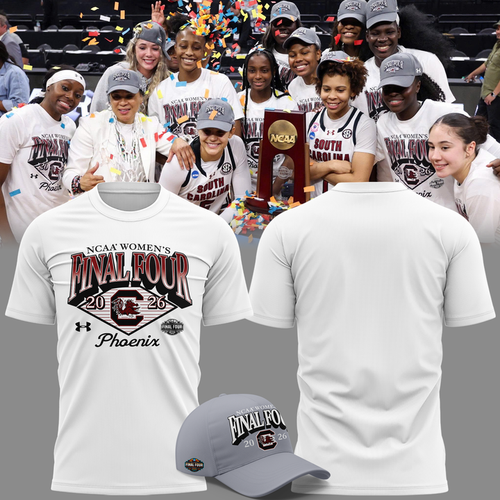 03.South Carolina Gamecocks 2026 NCAA Women's Basketball Tournament March Madness Final Four T-Shirt