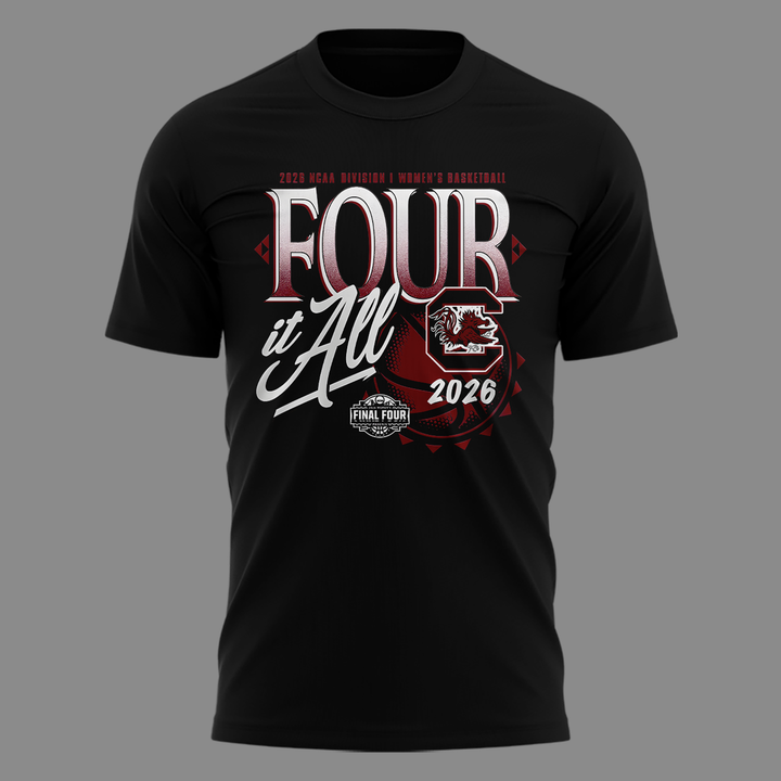 06.South Carolina Gamecocks 2026 NCAA Women's Basketball Tournament March Madness Final Four T-Shirt