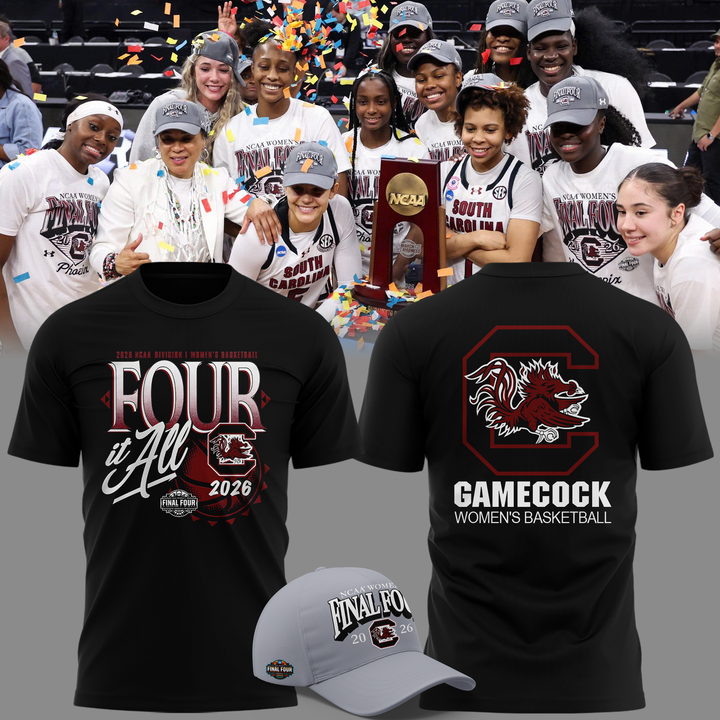 06.South Carolina Gamecocks 2026 NCAA Women's Basketball Tournament March Madness Final Four T-Shirt
