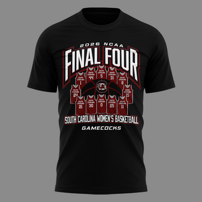 09.South Carolina Gamecocks 2026 NCAA Women's Basketball Tournament March Madness Final Four T-Shirt