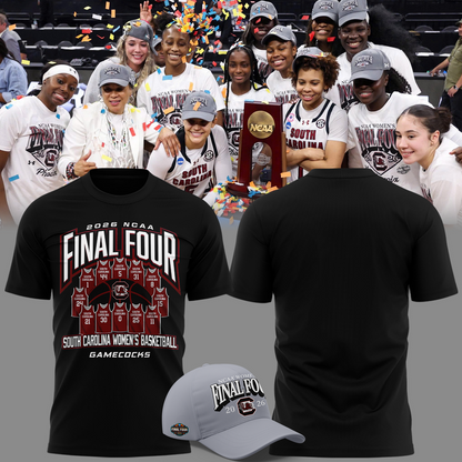 09.South Carolina Gamecocks 2026 NCAA Women's Basketball Tournament March Madness Final Four T-Shirt