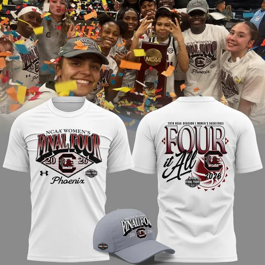 10.South Carolina Gamecocks 2026 NCAA Women's Basketball Tournament March Madness Final Four T-Shirt