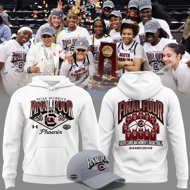 01.South Carolina Gamecocks 2026 NCAA Women's Basketball Tournament March Madness Final Four T-Shirt Hoodie
