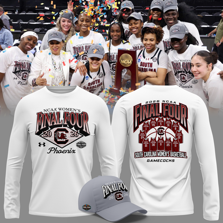 South Carolina Gamecocks 2026 NCAA Women's Basketball Tournament March Madness Final Four T-Shirt Long Tee