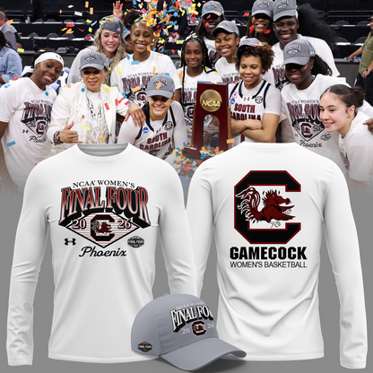 01.South Carolina Gamecocks 2026 NCAA Women's Basketball Tournament March Madness Final Four T-Shirt Long Tee