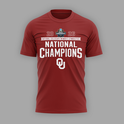 Oklahoma Women's Gymnastics 2026 NCAA National Champions T-Shirt