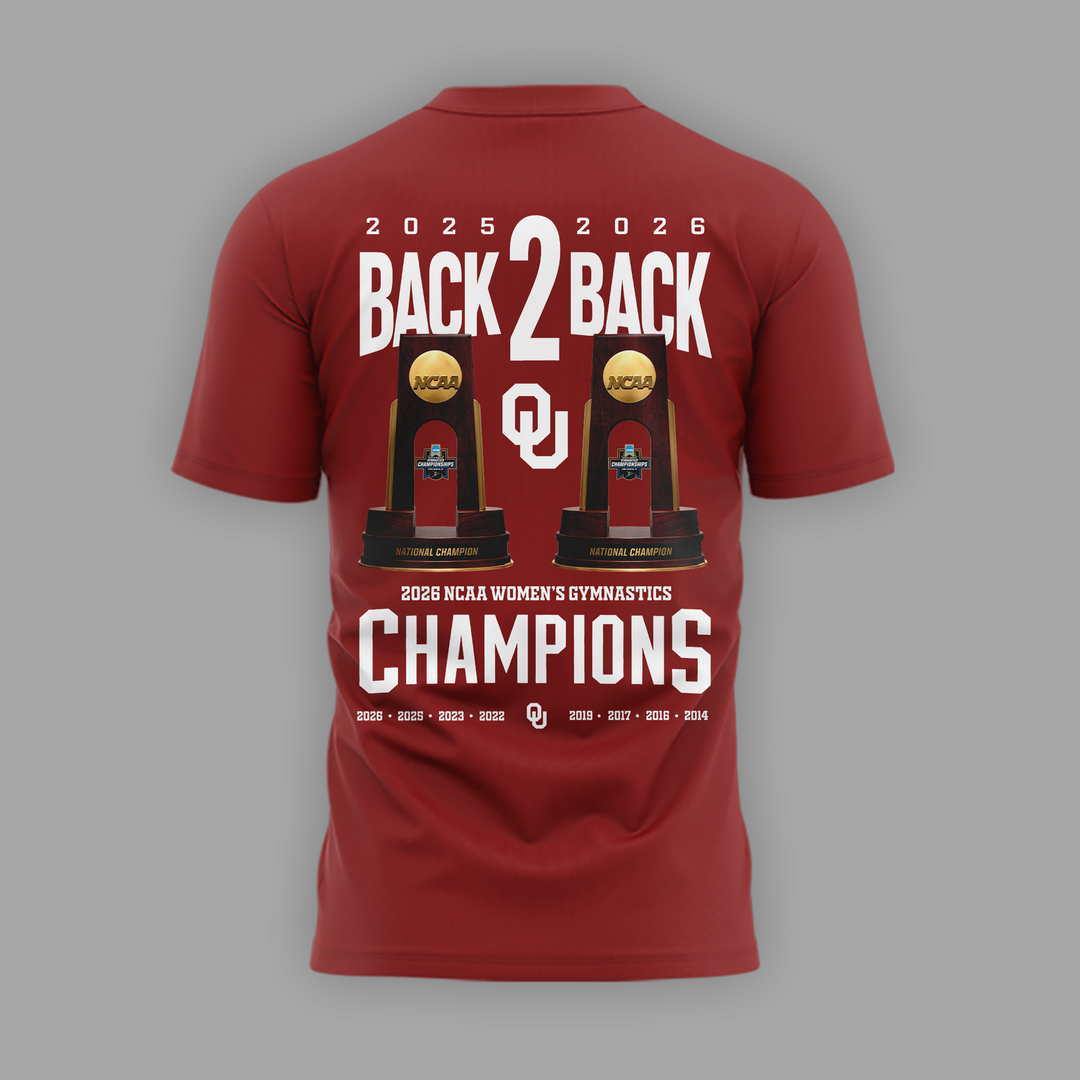 Oklahoma Women's Gymnastics 2026 NCAA National Champions T-Shirt