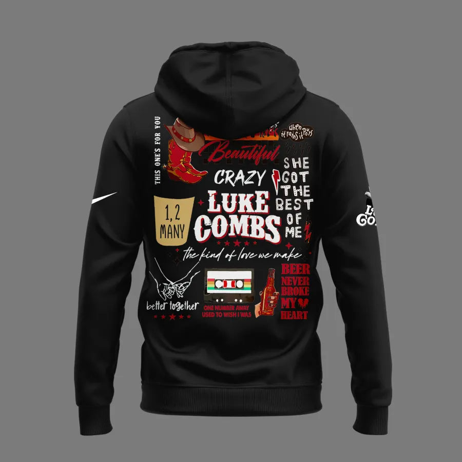 Luke Combs x Ohio State Stadium Tour - Black Hoodie