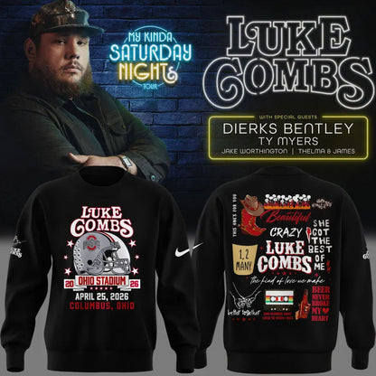 Luke Combs x Ohio State Stadium - Black Sweatshirt