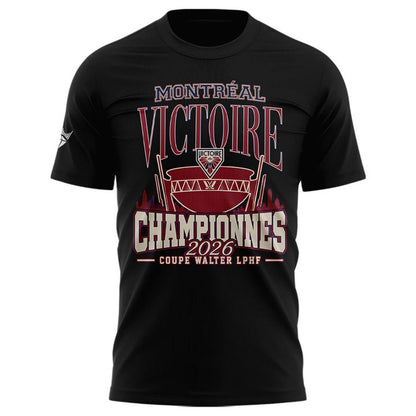 Unisex Montreal Victoire Royalty Champions Locker Room 2026 T-Shirt