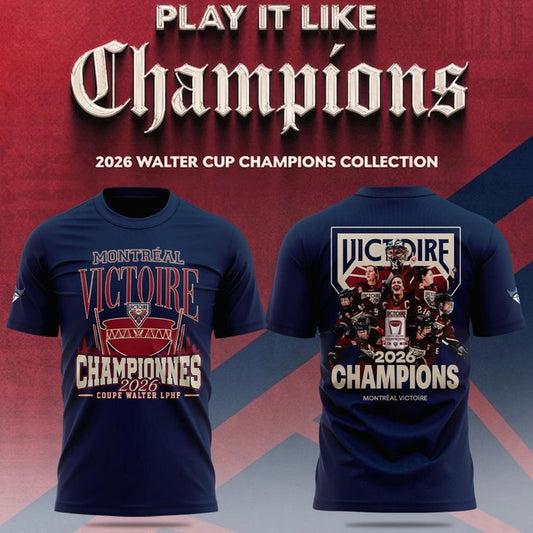 Adult & Kids Montreal Victoire 2026 Champions Locker Room Storm T-Shirt