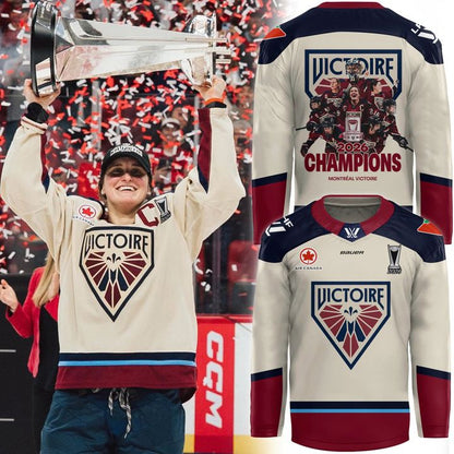 Adult & Kids Montreal Victoire 2026 Walter Cup Champions Sand Hockey Jersey