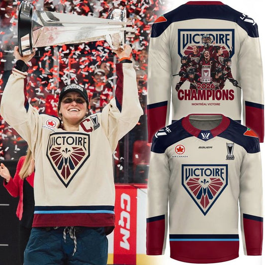 Adult & Kids Montreal Victoire 2026 Walter Cup Champions Sand Hockey Jersey