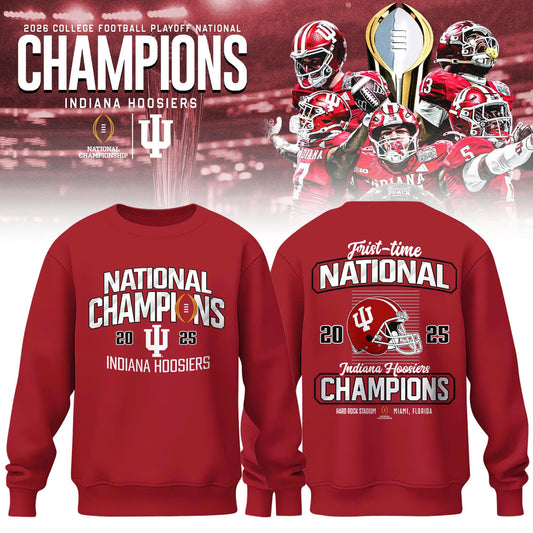 _ .Indiana Hoosiers College Football Playoff 2025 National Champions Sweatshirt – Cardinal