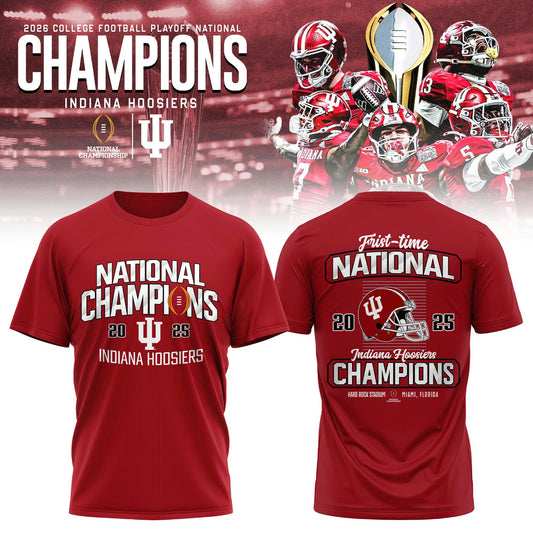 _ .Indiana Hoosiers College Football Playoff 2025 National Champions T-shirt – Cardinal