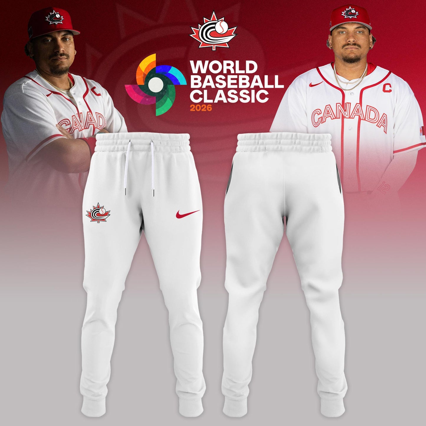 Canada Baseball 2026 World Baseball Classic Custom Jersey – White