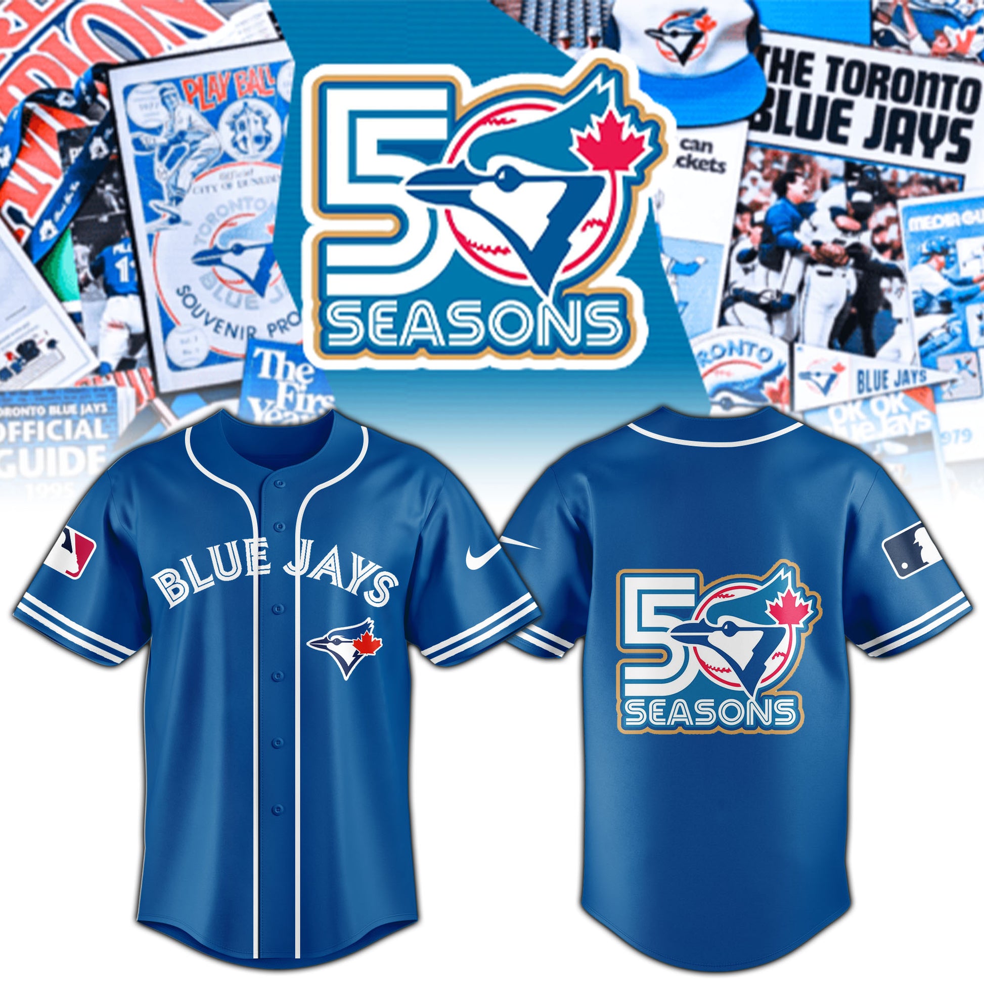 Toronto Blue Jays x 50th Anniversary Commemorative Jersey  Blue | Limited Edition