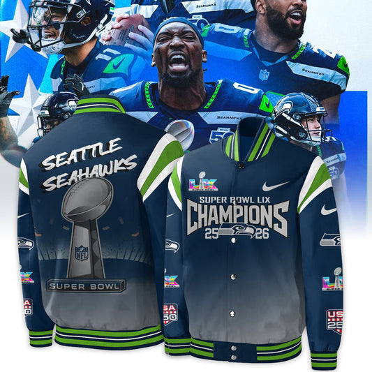Seattle Seahawks Super Bowl LX Champions Bomber Jacket