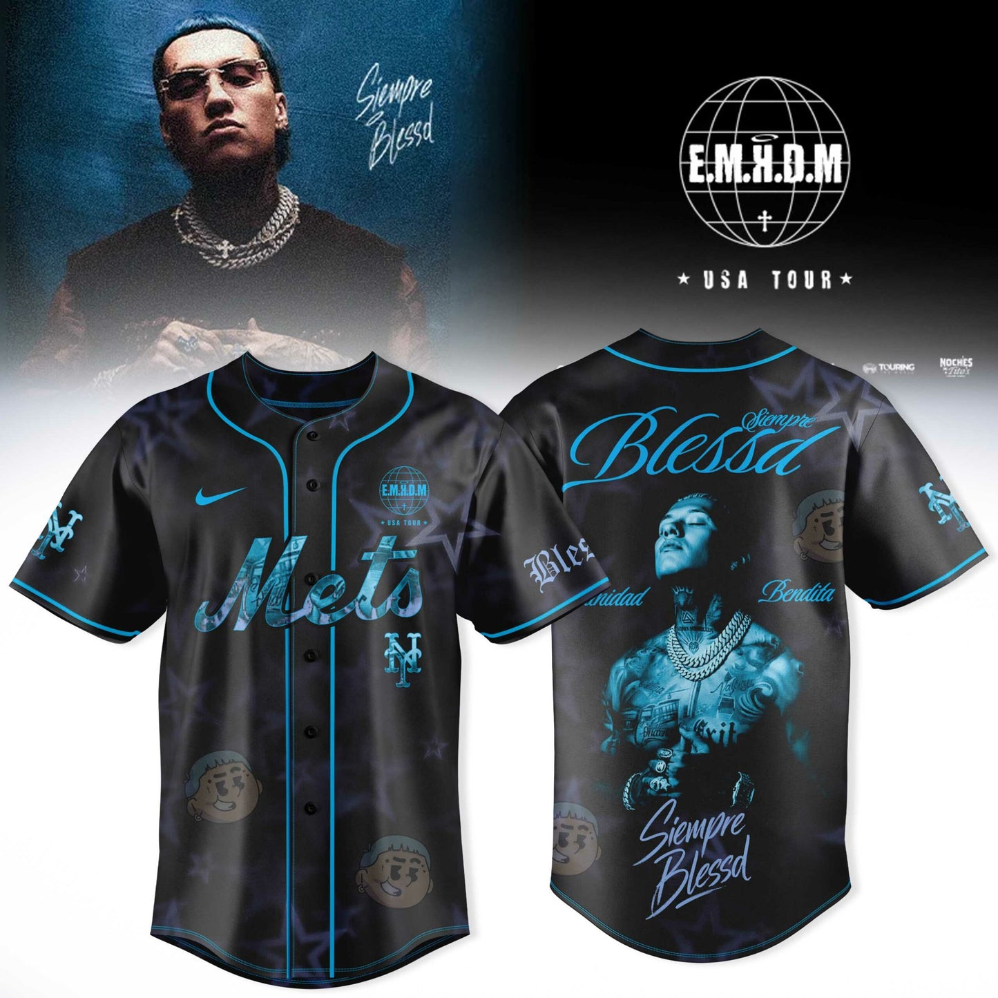_ Baseball Full Team x Blessd – Siempre Blessed USA Tour Exclusive Jersey
