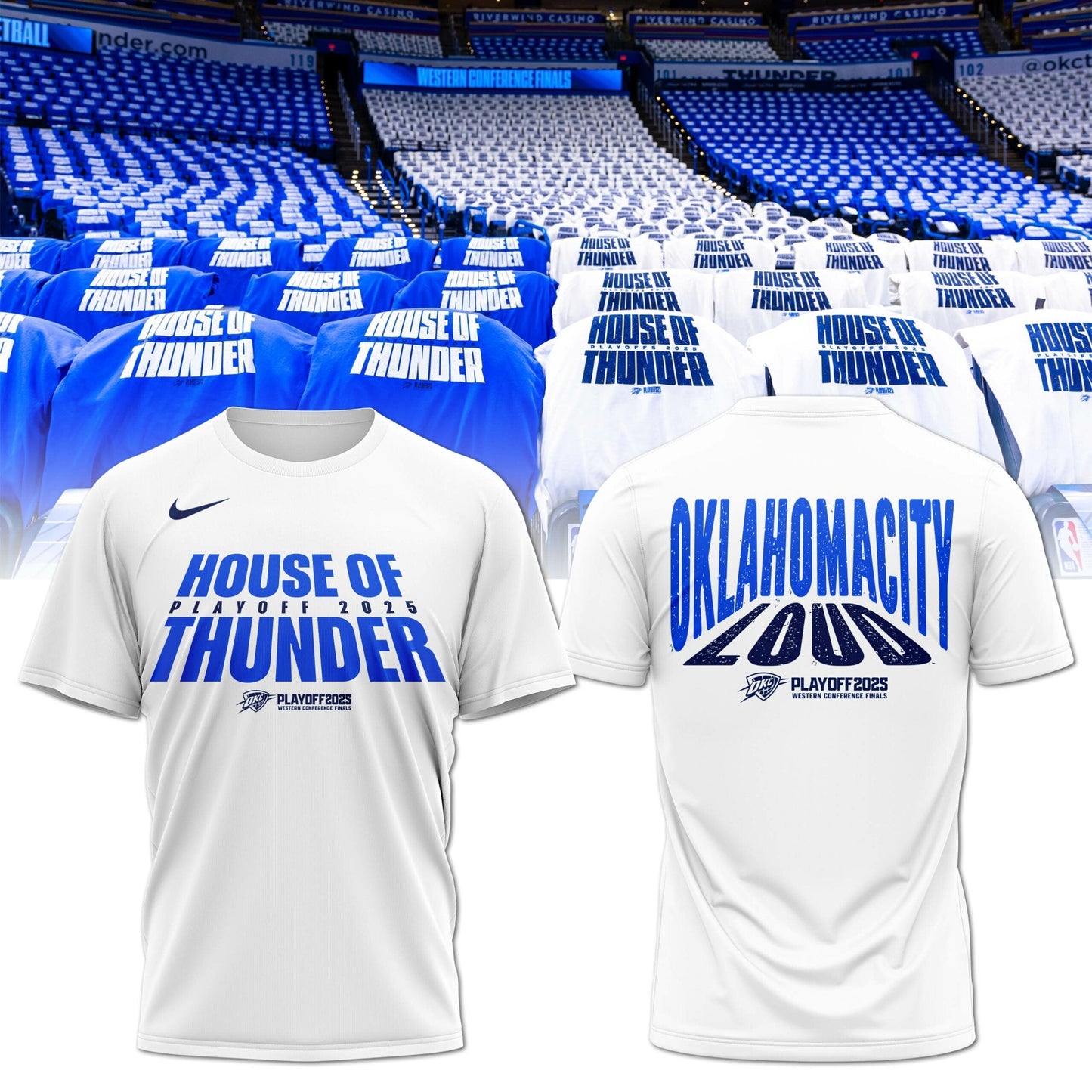 The 2025 Oklahoma City Thunder playoff T-Shirt