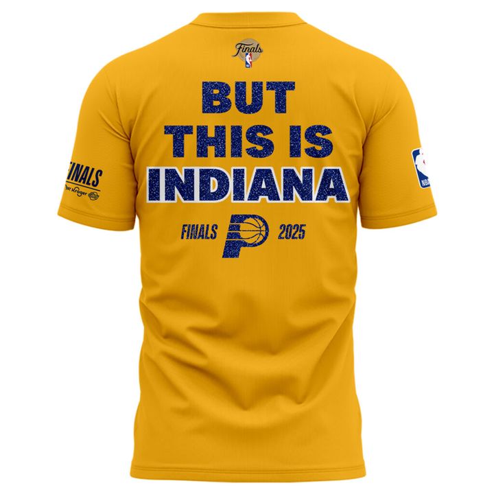 Special New Indiana Pacers “YES ‘CERS” “But This Is Indiana” Yellow T-Shirt