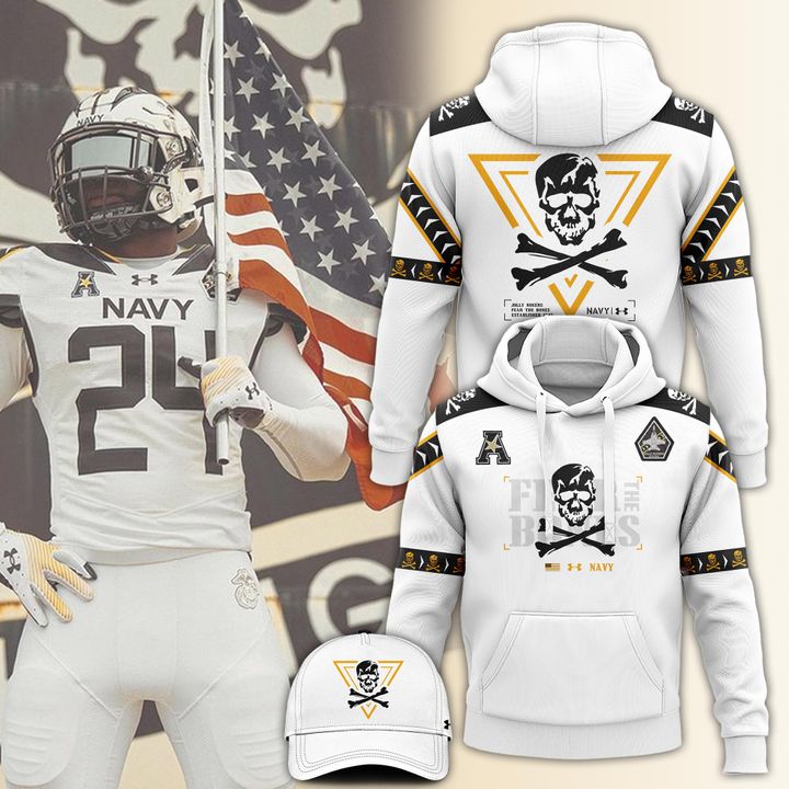 11. White Navy Midshipmen 2024 Rivalry Hoodie