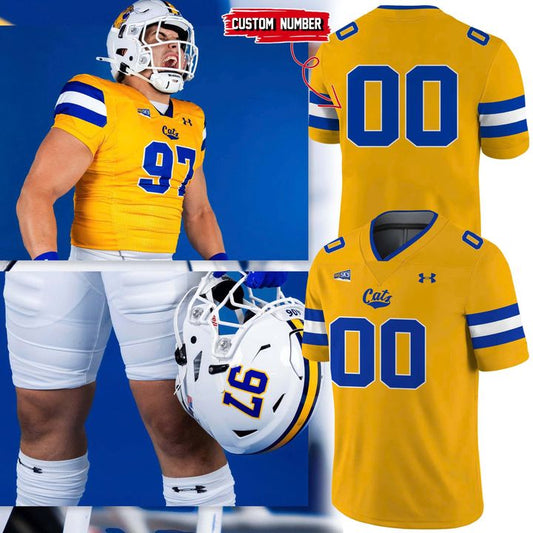 Special 2025 GOLD RUSH Montana State Football Jersey | OS14