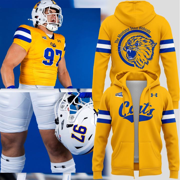 Special 2025 GOLD RUSH Montana State Football Zip Hoodie | MT41