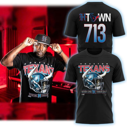 Limited Edition Houston Texans 713 Day 2025 T-shirt(V1)