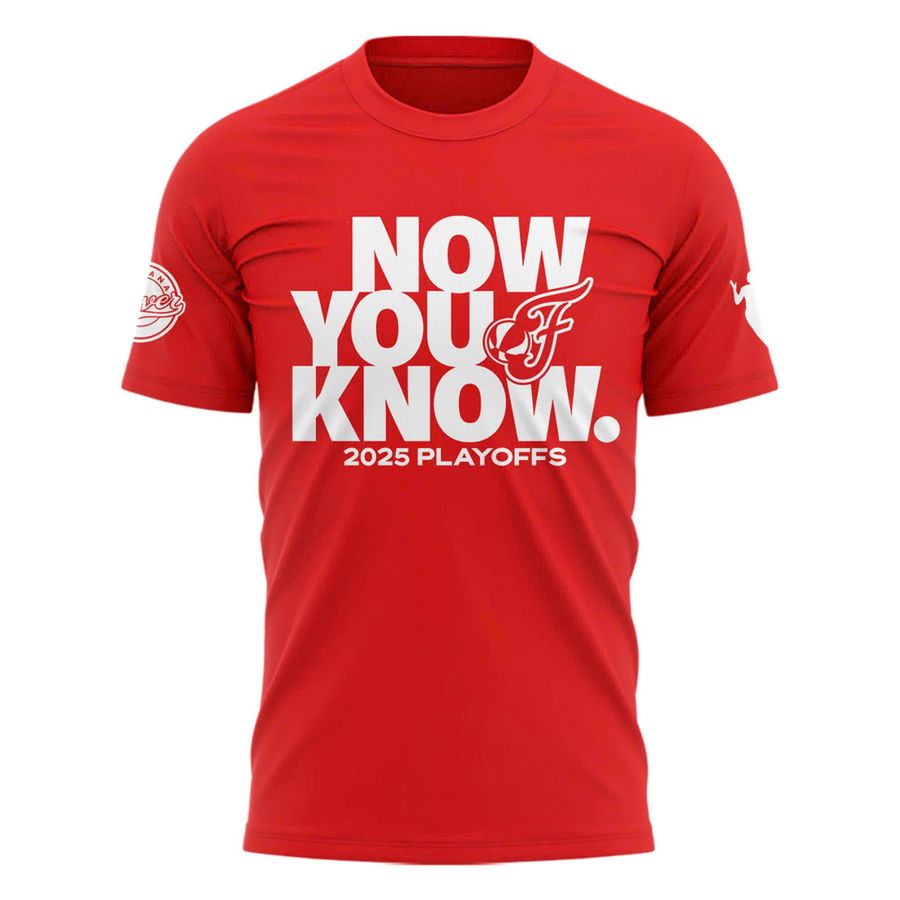 Fever Now You Know 2025 Playoffs Red Shirt