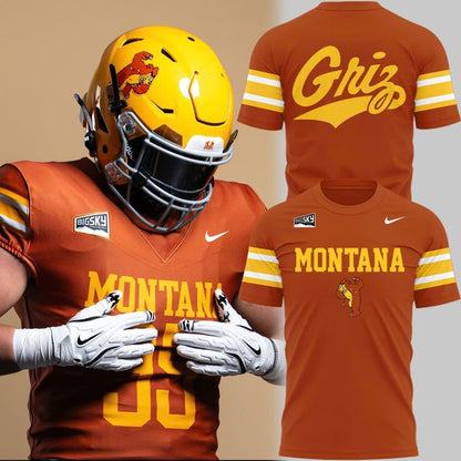 1995 Montana Grizzlies Throwbacks Uniform T-Shirt | PN15
