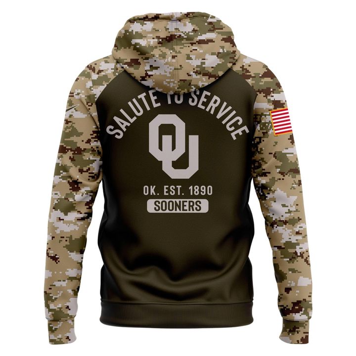 Oklahoma Football 2025 Salute To Service Hoodie