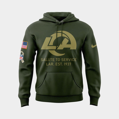 Los Angeles Rams Salute to Service 2025 Hoodie