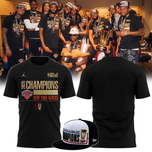 New York Knicks 2025 Cup Champions Combo T-Shirt