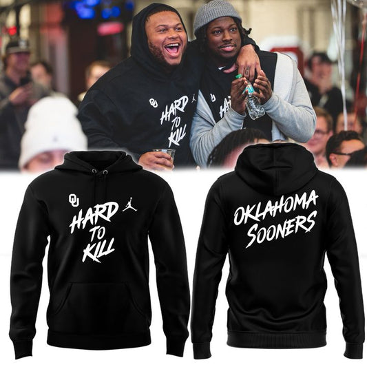 2025 "Hard To Kill" Oklahoma Sooners Black Hoodie