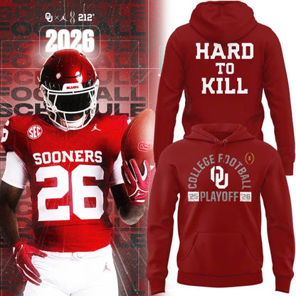 2025 "Hard To Kill" Oklahoma Sooners Play Off Red Hoodie