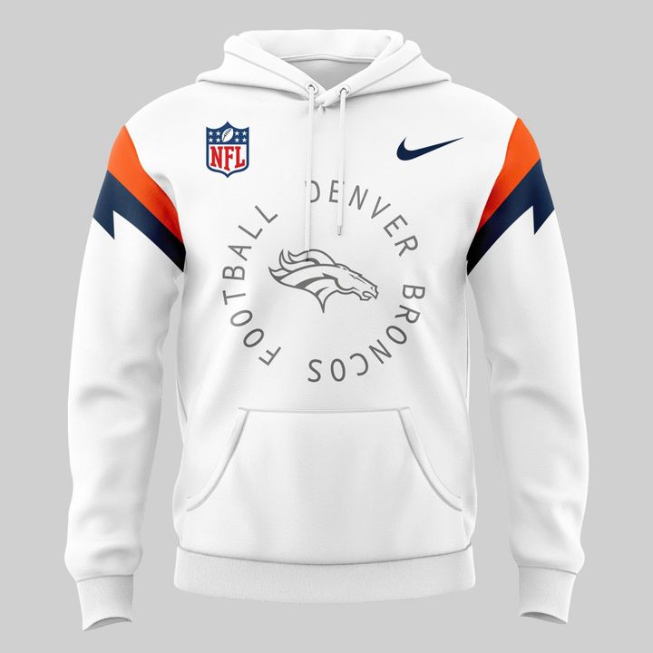Denver Broncos White Out Pullover Hoodie