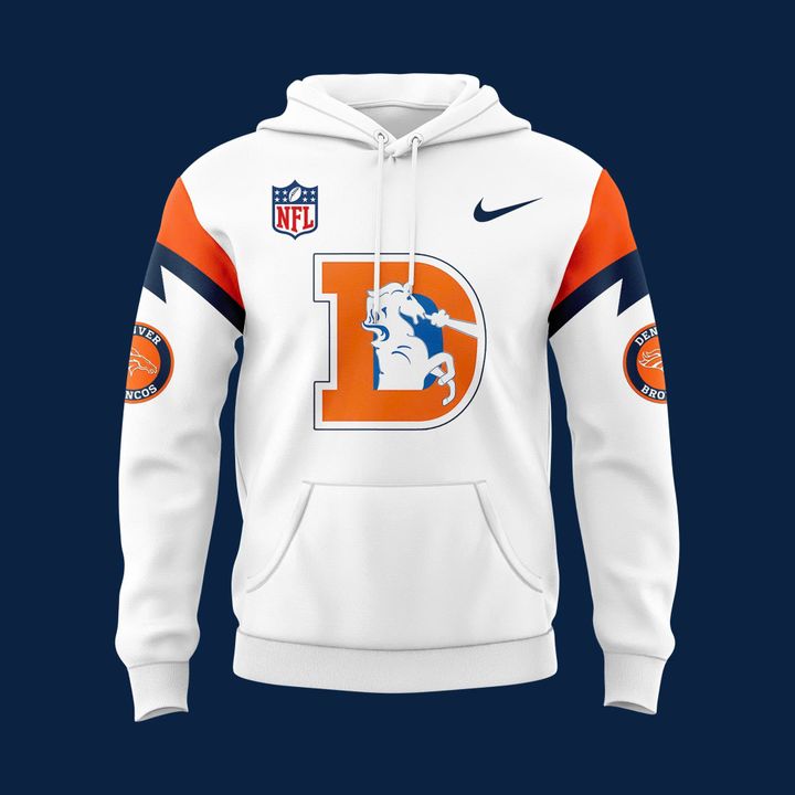 2025 Denver Broncos White Out Pullover Hoodie